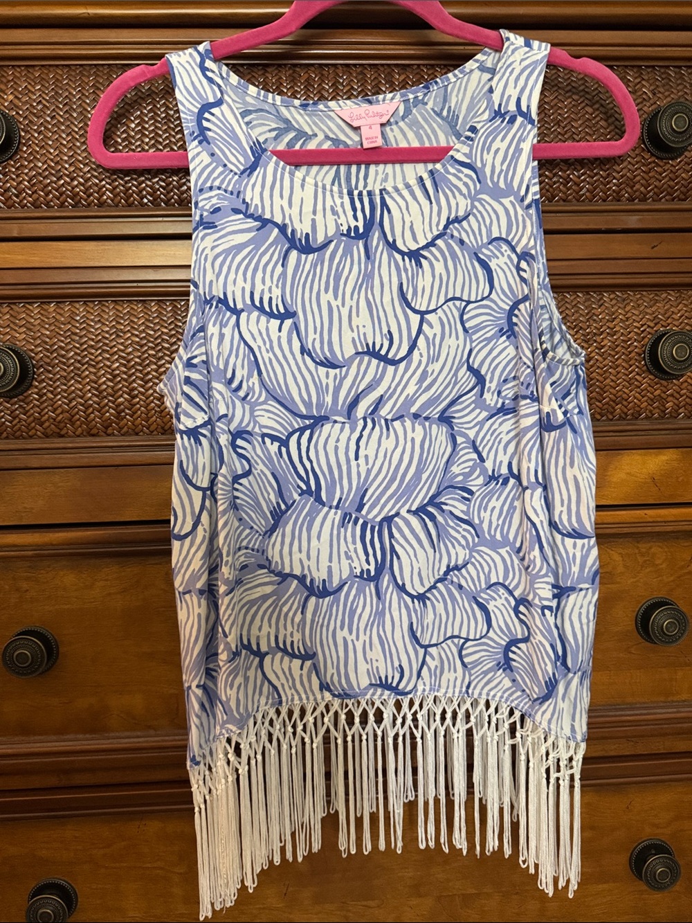 Lilly Pulitzer Sonya Fringe Tank Top